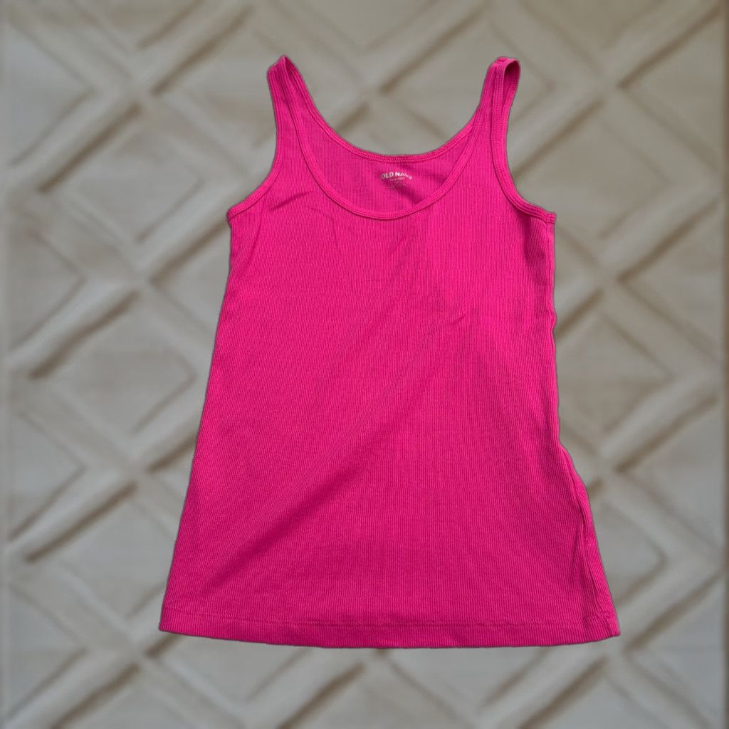 Old Navy Old Navy Tank Top Womens M Pink Solid Scoop Neck Stretch Shirt Sleeveless Size M / US 6-8 / IT 42-44 - 1 Thumbnail