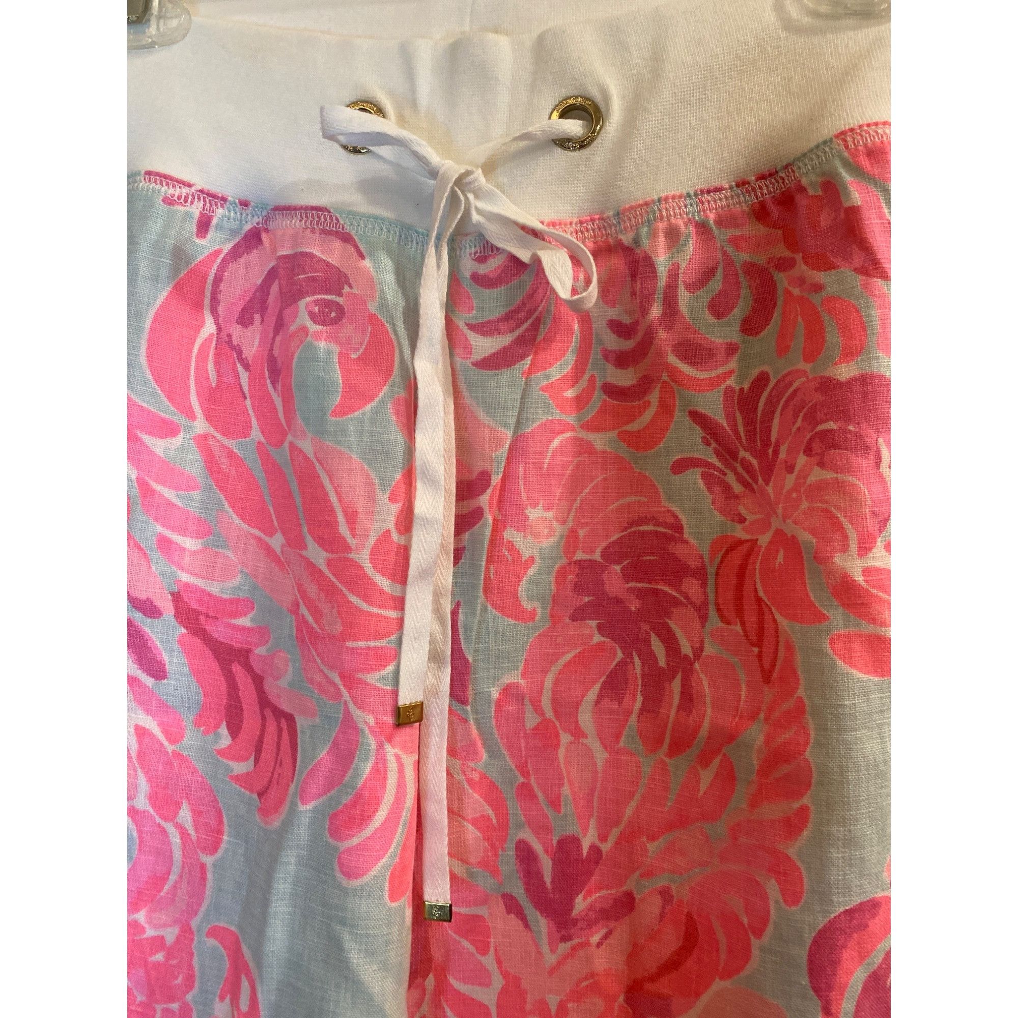 Lilly Pulitzer NWT Lilly Pulitzer Linen Beach Palazzo Pants XS/S Love Birds Size 26" / US 2 / IT 38 - 10 Thumbnail