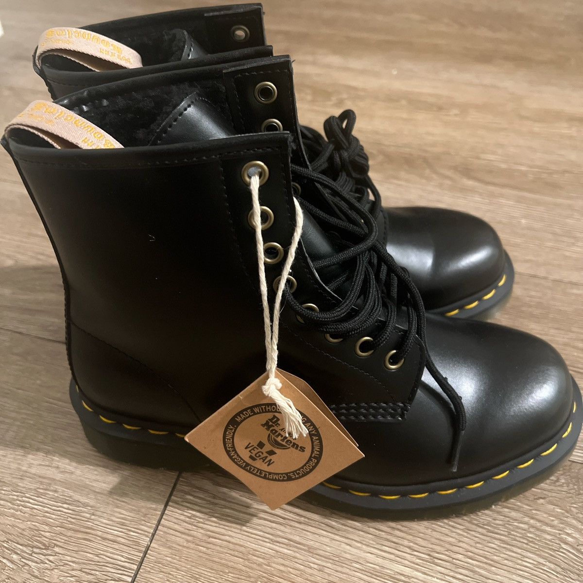 Dr. Martens NWT Dr. Martens 1460 Boots | Black Vegan Leather Size US 9 / IT 39 - 1 Thumbnail