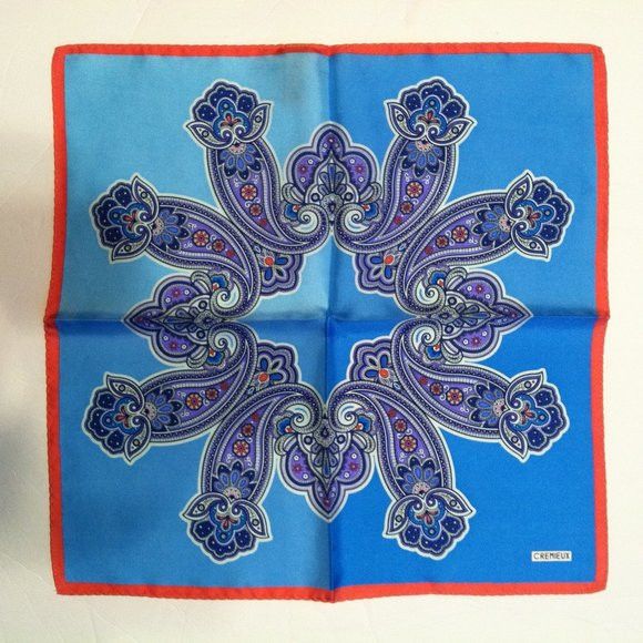Daniel Cremieux DANIEL CREMIEUX NEW 4 TONE BLUE SILK POCKETSQUARE 16" X 16" Size ONE SIZE - 1 Thumbnail