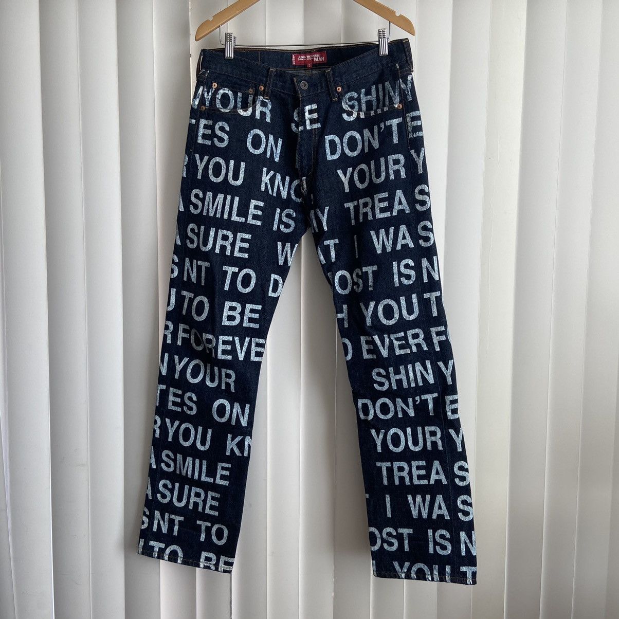 image of Junya Watanabe Man Poem Jeans Ad2001 in Indigo, Men's (Size 32)