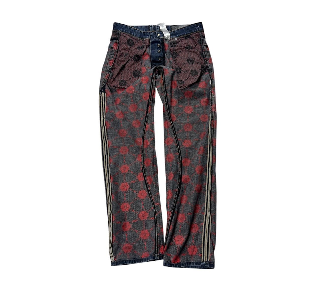Evisu Vintage Soone denim distressed y2k selvedge jeans navy japan Size US 32 / EU 48 - 3 Thumbnail