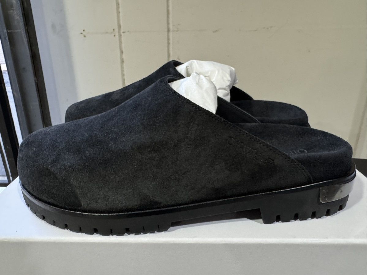 Off-White Off White Metal Logo Suede Clogs Size US 10 / EU 43 - 1 Thumbnail