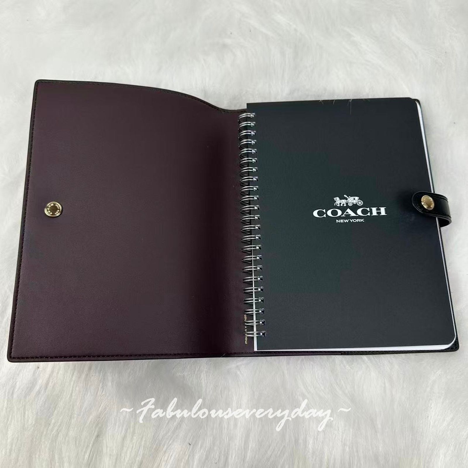 Coach Coach Notebook In Signature Canvas In Brown Black 222 NWT Size ONE SIZE - 3 Thumbnail
