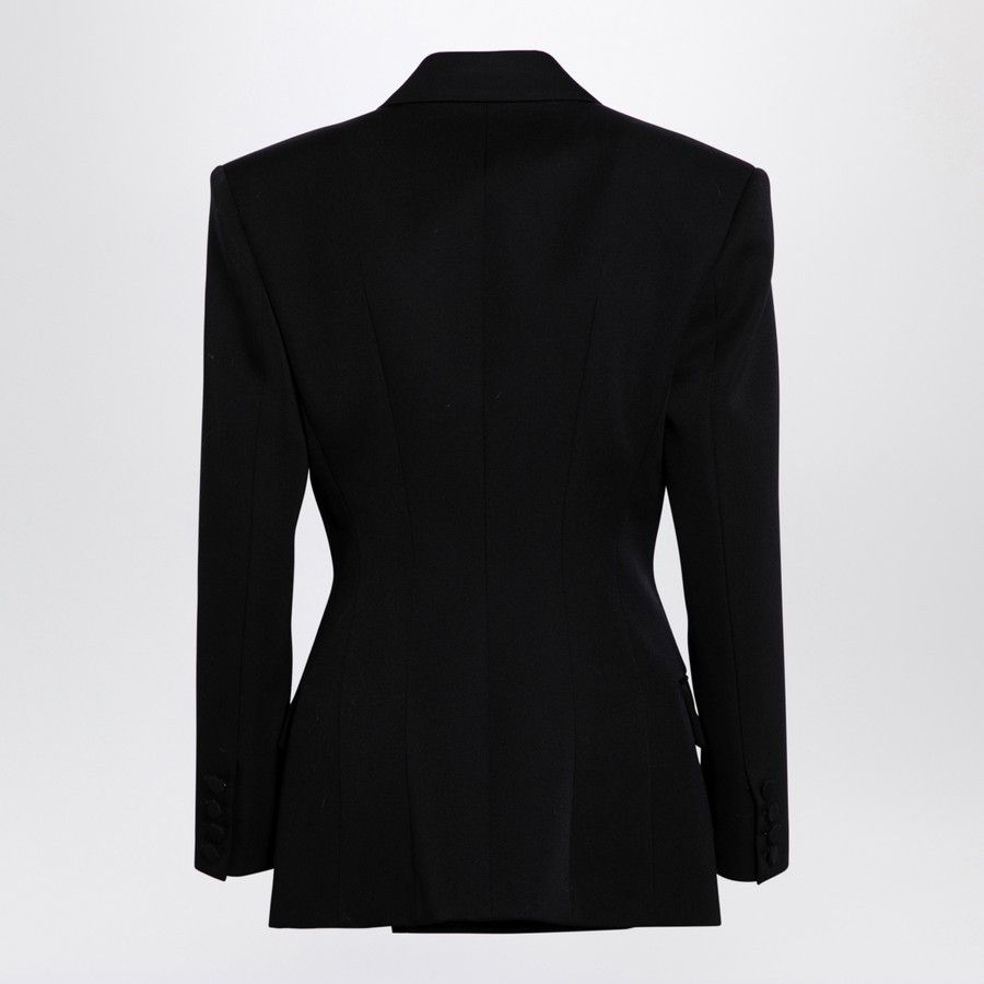 Valentino o1d2blof1024 Wool Double-Breasted Jacket in Black Size M / US 6-8 / IT 42-44 - 2 Thumbnail