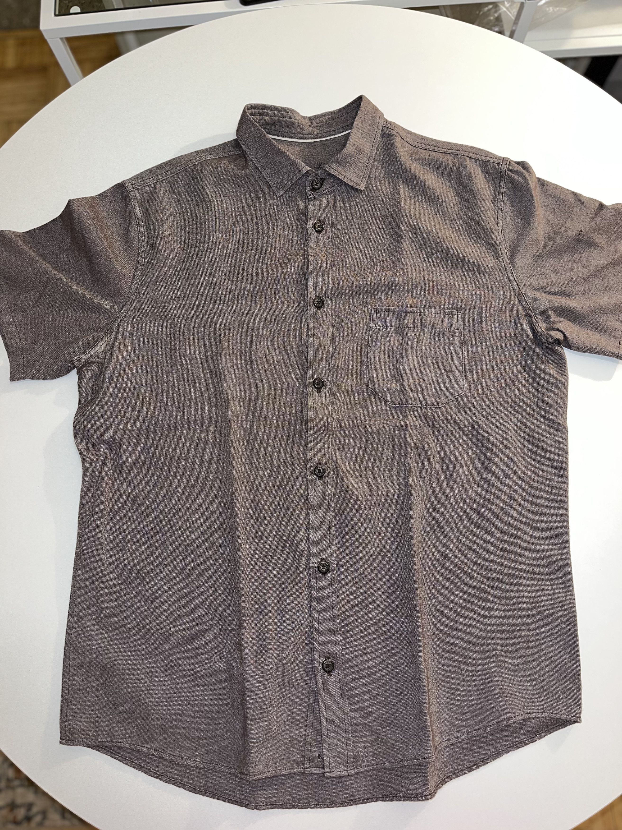 Other Vintage Workwear Greige/Brown Short-Sleeve Shirt Size US L / EU 52-54 / 3 - 1 Thumbnail