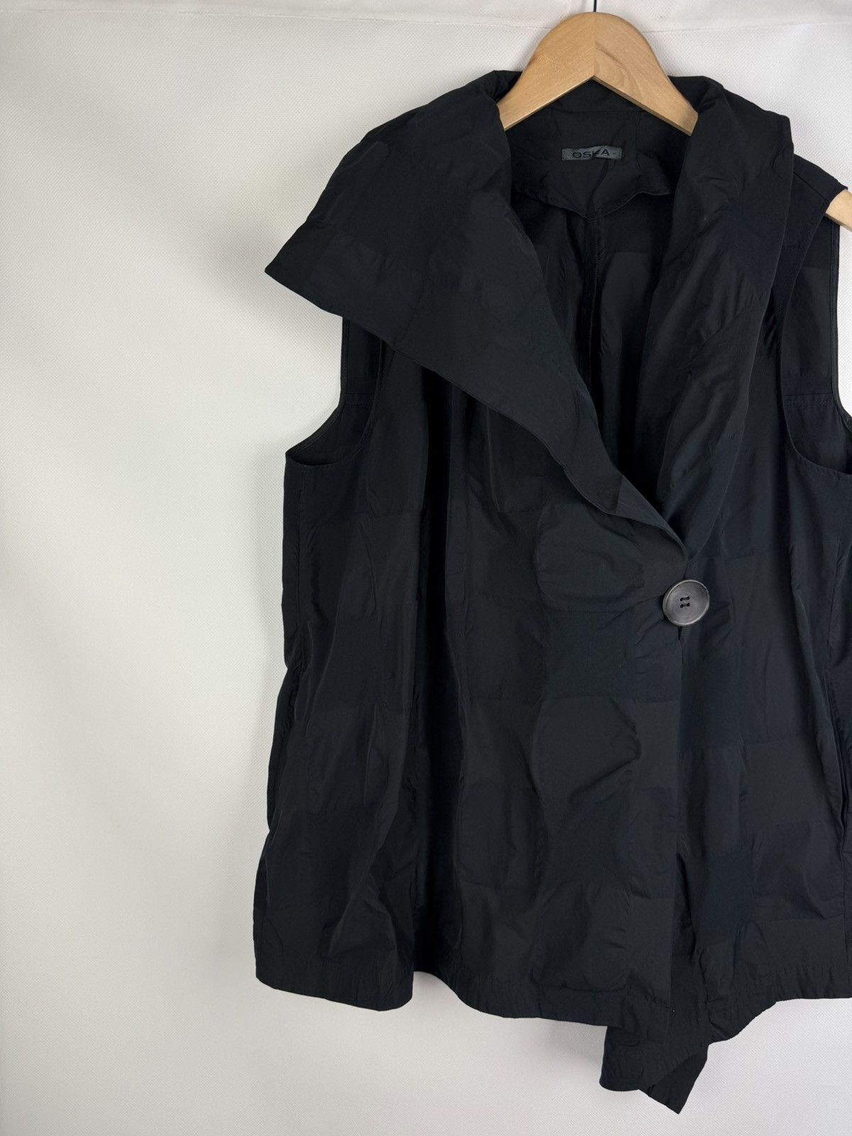 OSKA Oska Ladies Avant-garde Nylon Assymetrical Vest Jacket Gilet Size XL / US 12-14 / IT 48-50 - 2 Thumbnail