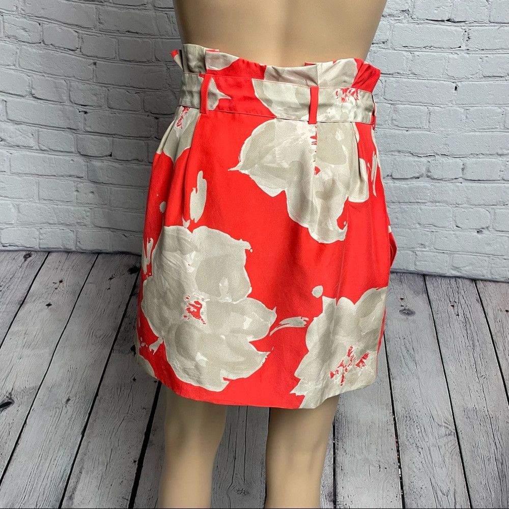 Club Monaco Club Monaco Front-tie Tulip Floral Silk Mini Skirt Size 00 Size 24" / US 00 / IT 34 - 4 Thumbnail