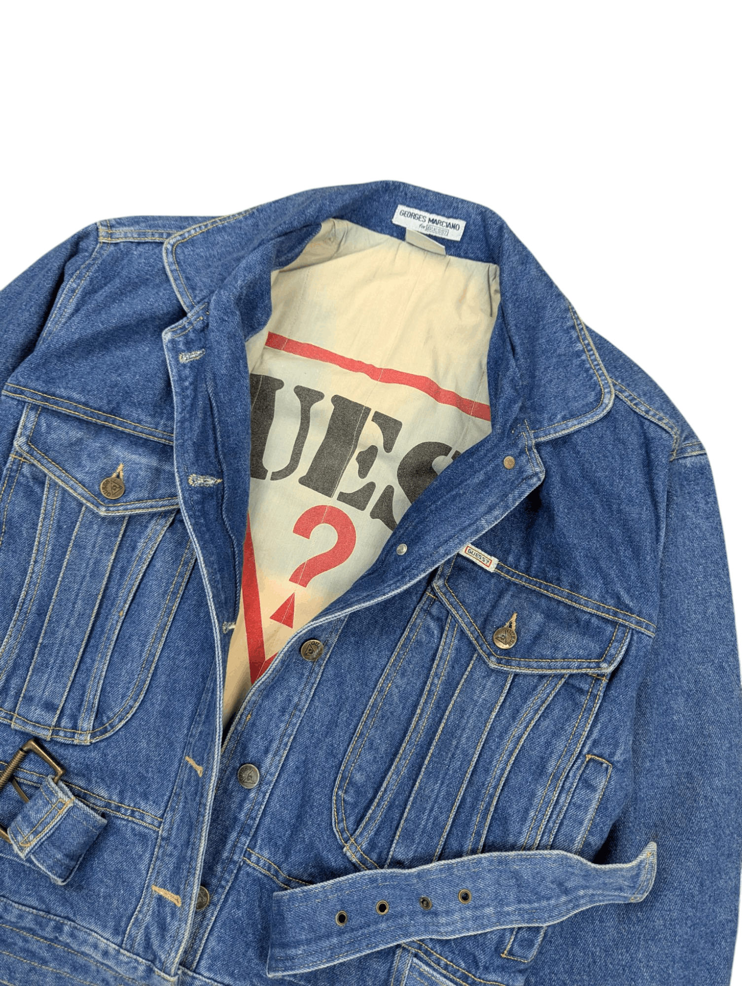 Georges Marciano Vintage 90s Georges Marciano By Guess Denim Jacket Size US M / EU 48-50 / 2 - 2 Thumbnail
