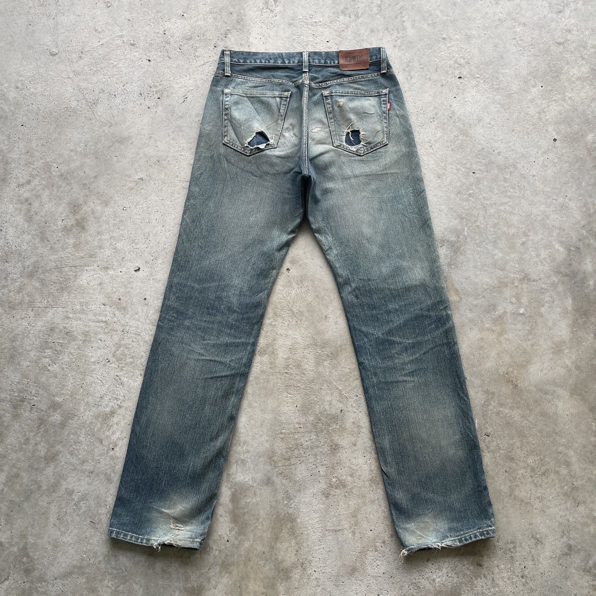 Edwin Vintage Edwin Japan Mud Wash Jeans Faded Distressed Pants Size US 32 / EU 48 - 12 Thumbnail