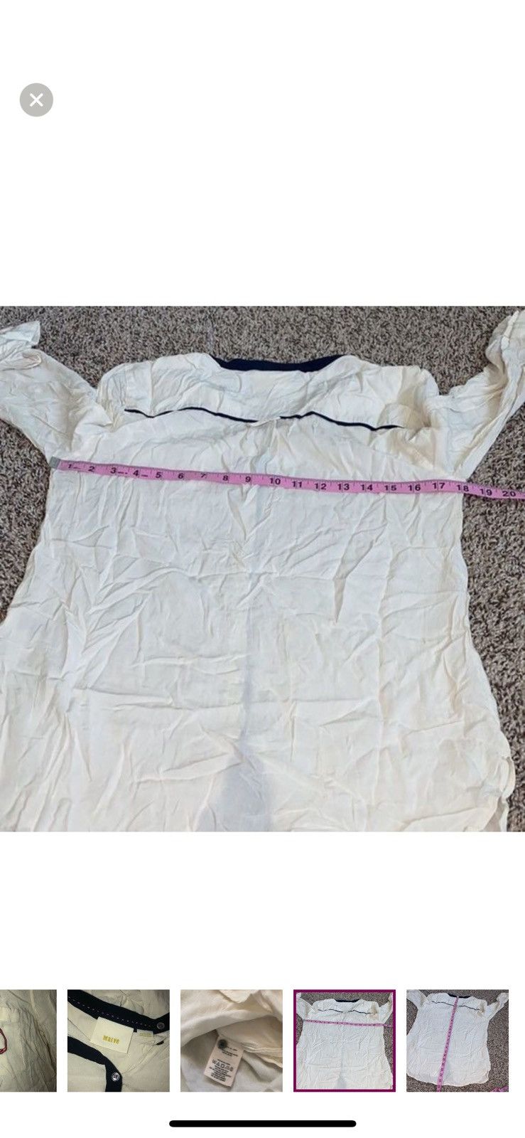 Anthropologie Anthropologie Maeve medium monogram D button blouse Size M / US 6-8 / IT 42-44 - 6 Thumbnail