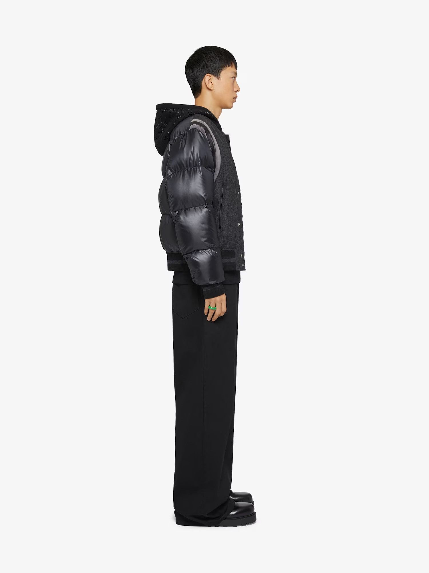 Givenchy o1w1db10325 Varsity Puffer in Black Size US XXL / EU 58 / 5 - 3 Thumbnail