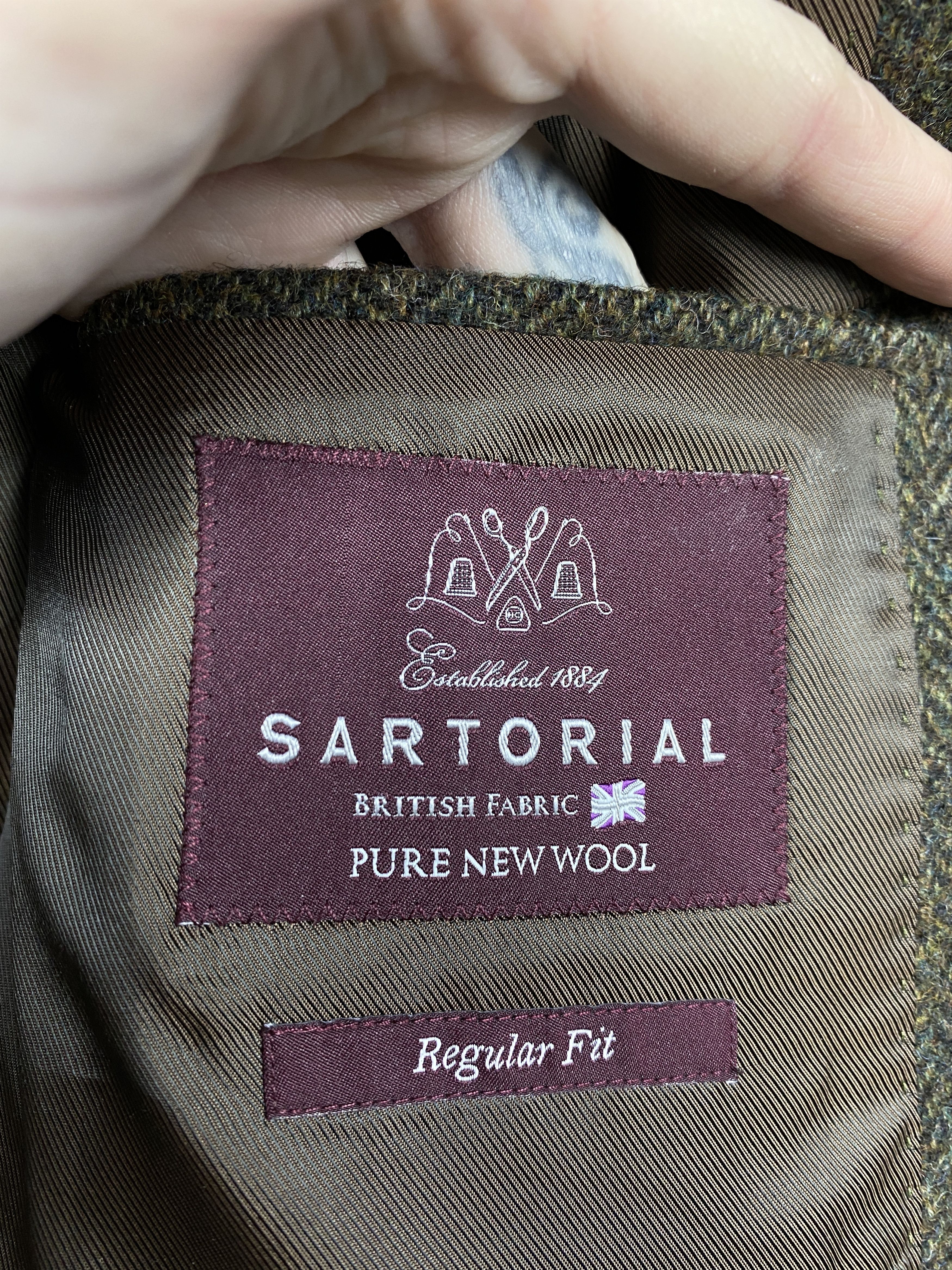 Vintage M&S Sartorial Mens Wool Tweed Blazer Jacket Size US L / EU 52-54 / 3 - 5 Thumbnail