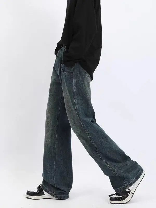 VIBE Retro street wash blue draped straight jeans Size US 32 / EU 48 - 8 Thumbnail