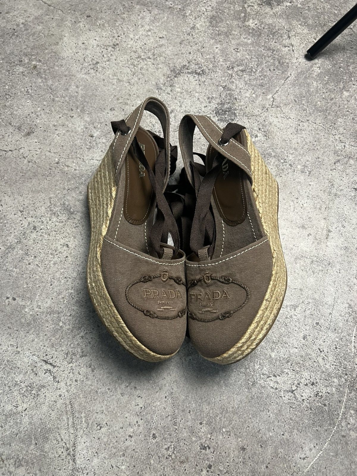Prada Rare Prada Heels espadrille Size US 10 / IT 40 - 1 Thumbnail