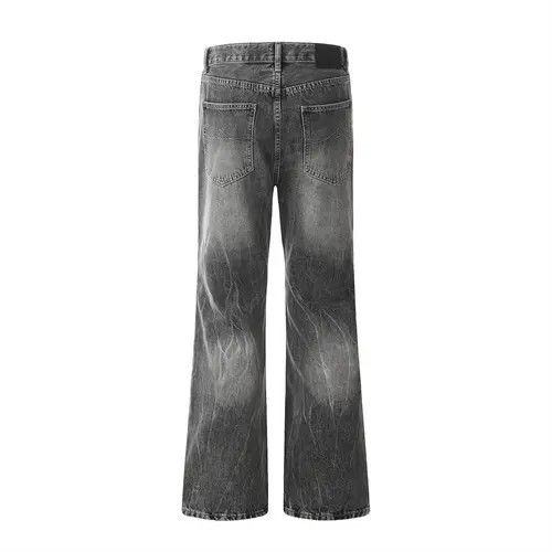 Jean Heavy punk washed distressed retro straight flared jeans y2k Size US 32 / EU 48 - 3 Thumbnail