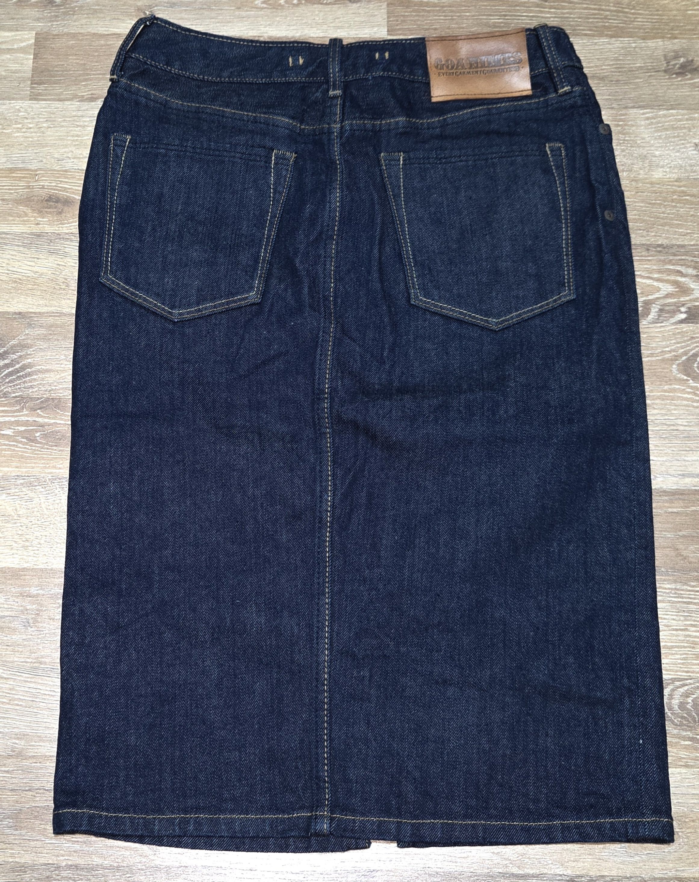 GOA Vintage GOA Nimes Japan Midi Denim Selvedge Pencil Skirt Size 28" / US 6 / IT 42 - 1 Thumbnail