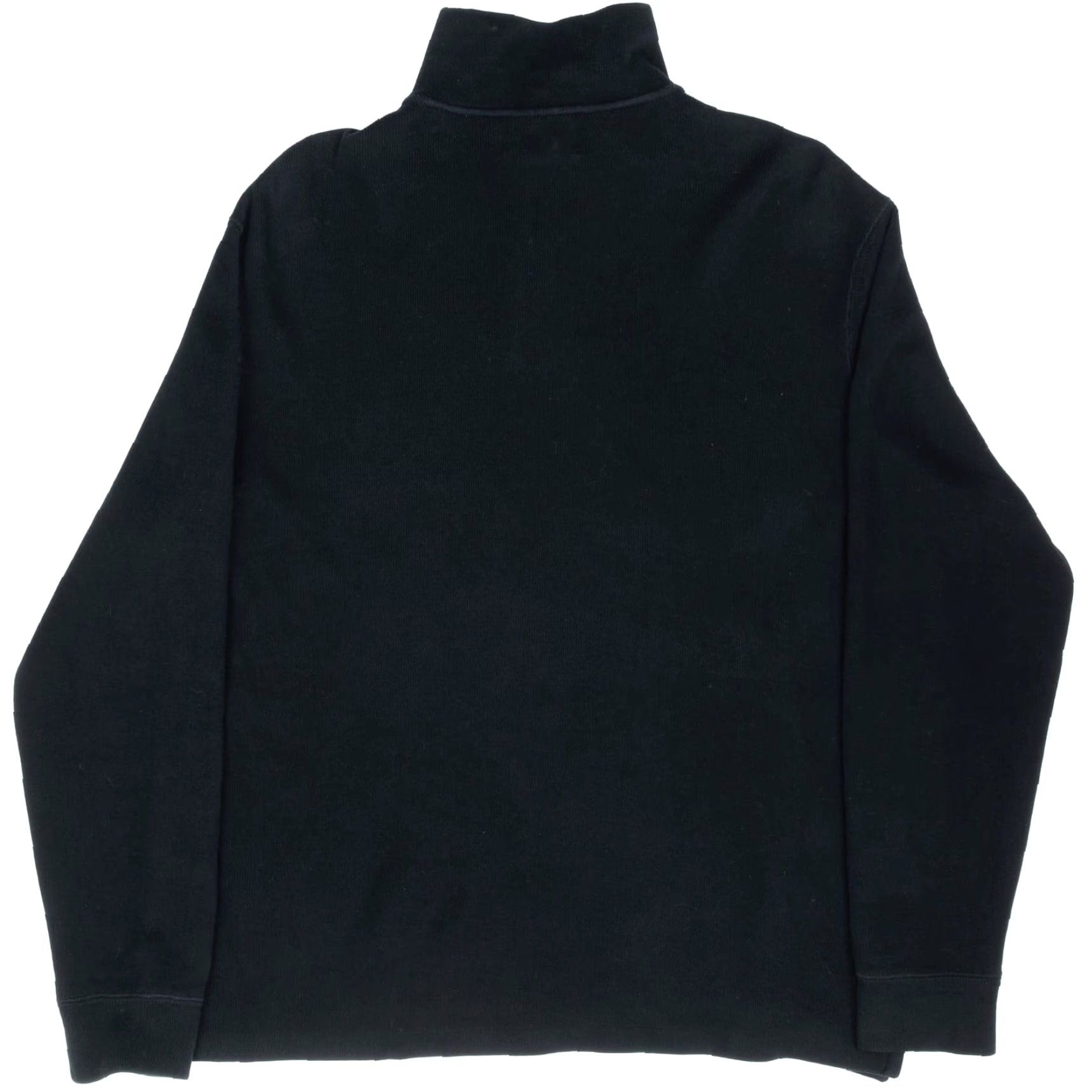 VINTAGE Polo Ralph Lauren Black Quarter 1/4 Zip Sweater 1990s XL