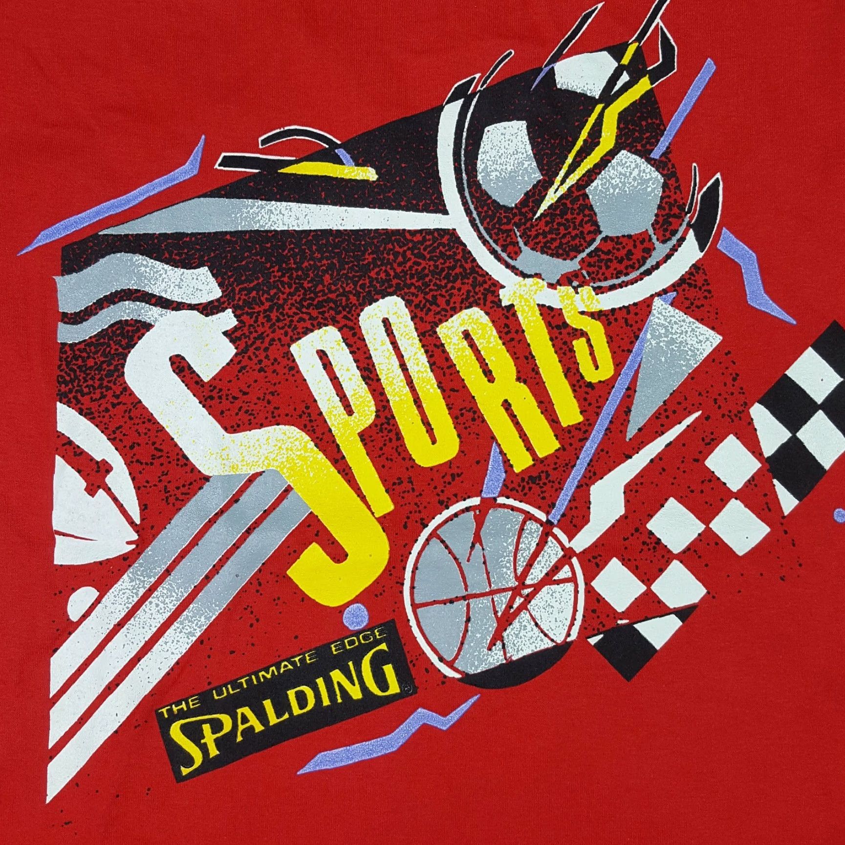 Spalding VINTAGE Spalding Sports T-Shirt Mens L Red 90s Retro Graphic Print United States Single Stitch Cotton Crew Neck Short Sleeve Size US L / EU 52-54 / 3 - 3 Thumbnail