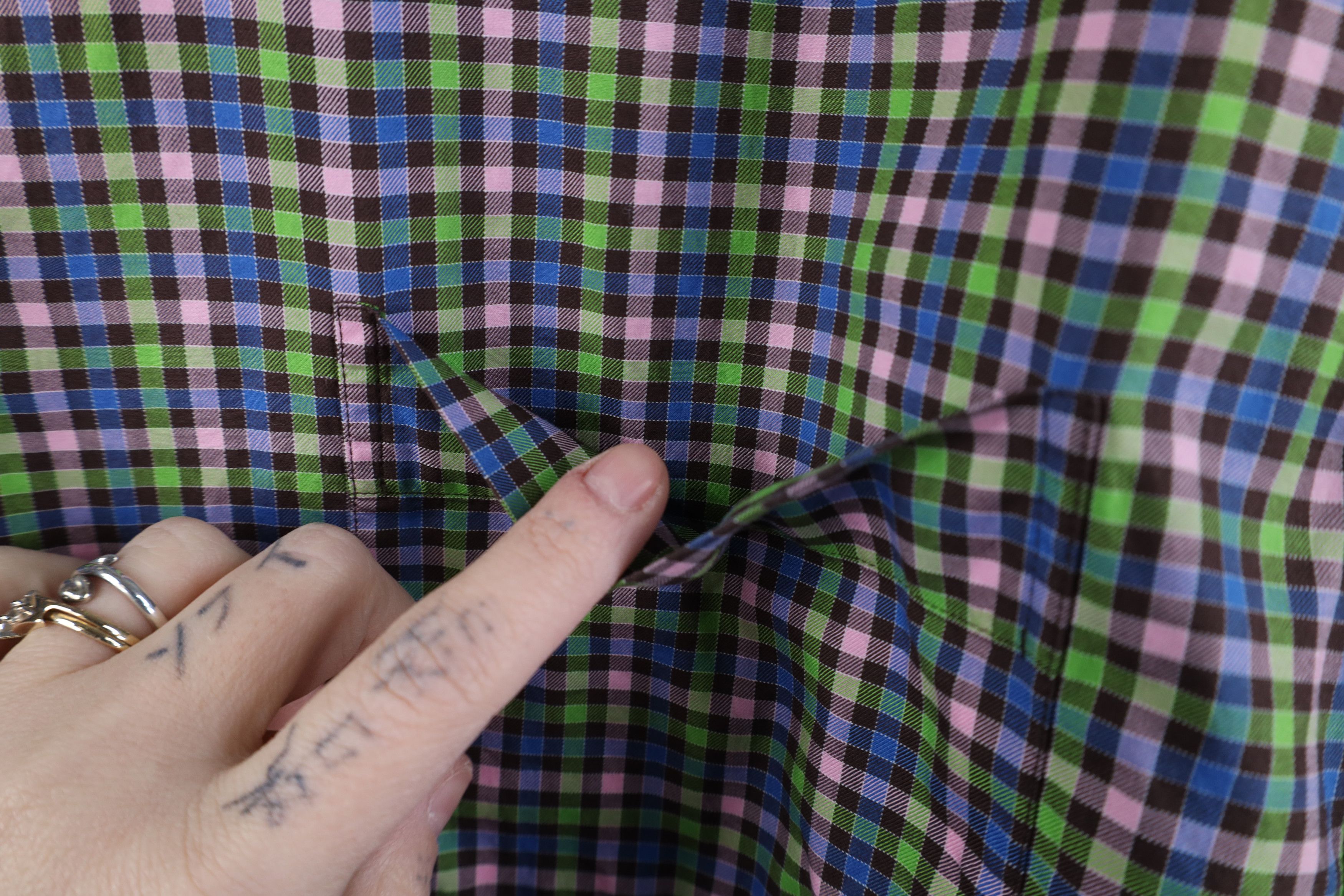 Peter Millar Vintage Peter Millar Collared Button Down Dress Shirt Plaid Size US L / EU 52-54 / 3 - 6 Thumbnail