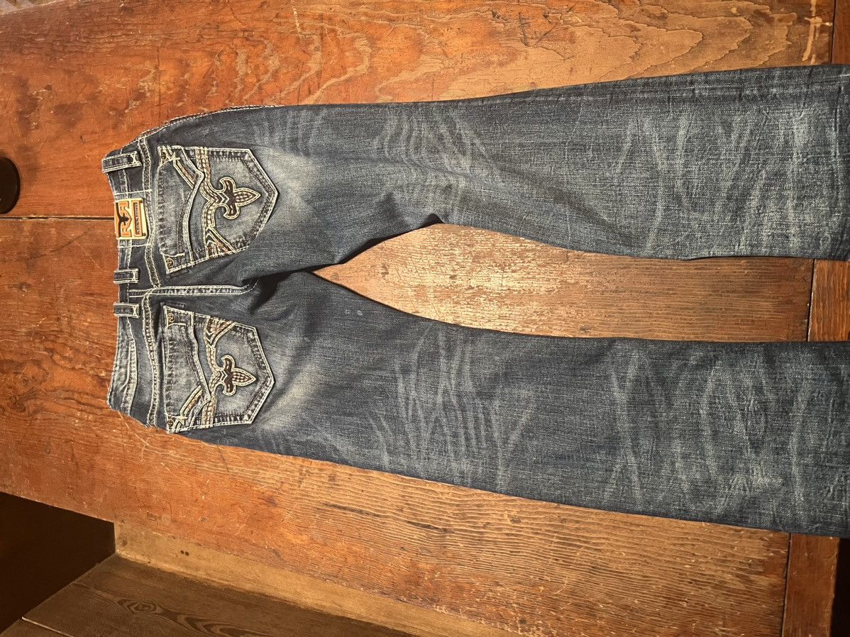 Rock Revival × Vintage Rock Revival Priam Straight Jeans Size US 33 - 3 Thumbnail
