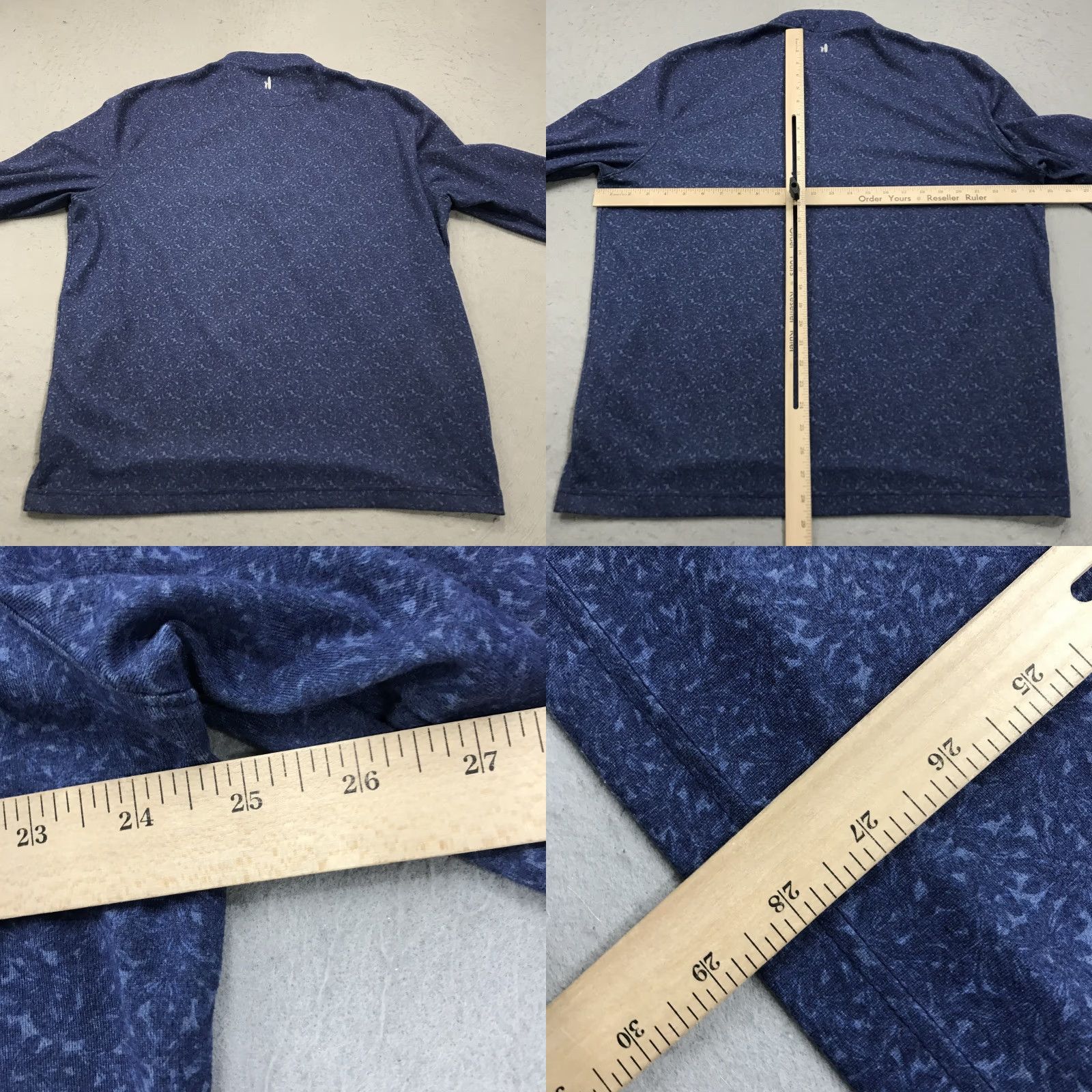 johnnie-O johnnie-O Jacket Mens Large Blue 1/4 Zip Geometric Logo Golf Activewear Long Sleeve Jacket Mens L Blue Size US L / EU 52-54 / 3 - 8 Thumbnail