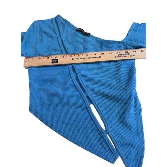 PrettyLittleThing Pretty Little Thing Blue One Shoulder Long Sleeve Top S 4 Size S / US 4 / IT 40 - 7 Thumbnail
