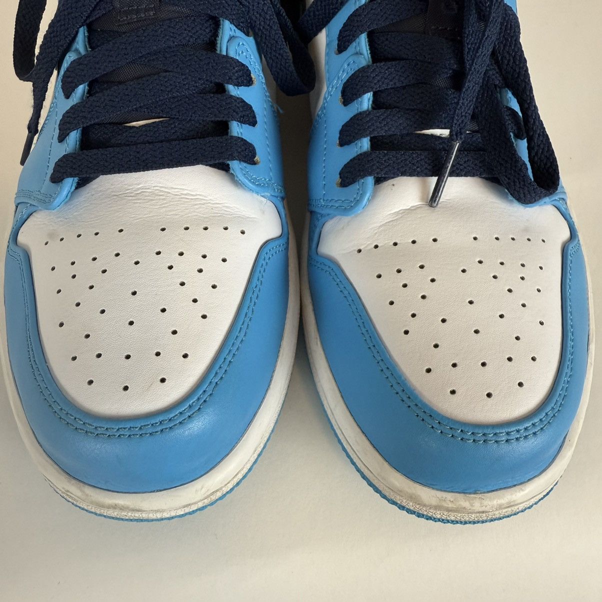 Jordan Brand × Nike Size 10.5-Jordan 1 Low UNC 2021 University Blue/ White. Size US 10.5 / EU 43-44 - 4 Thumbnail