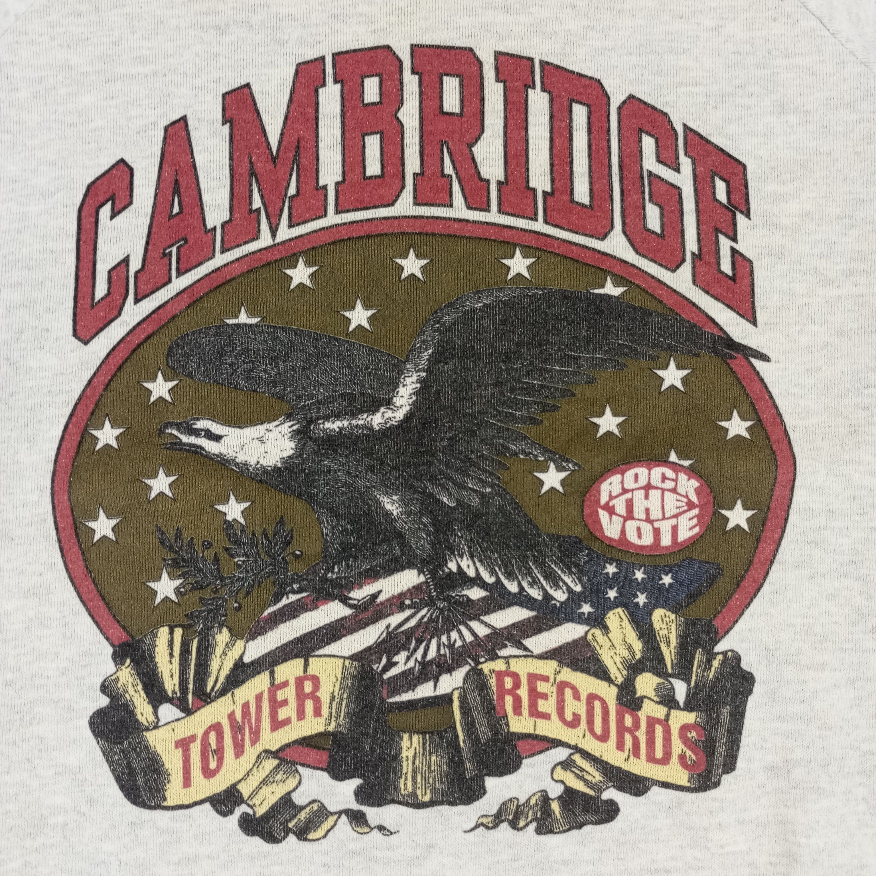 Vintage Cambridge The Rock Vote Tower Records Vintage Sweatshirt Size US L / EU 52-54 / 3 - 2 Thumbnail