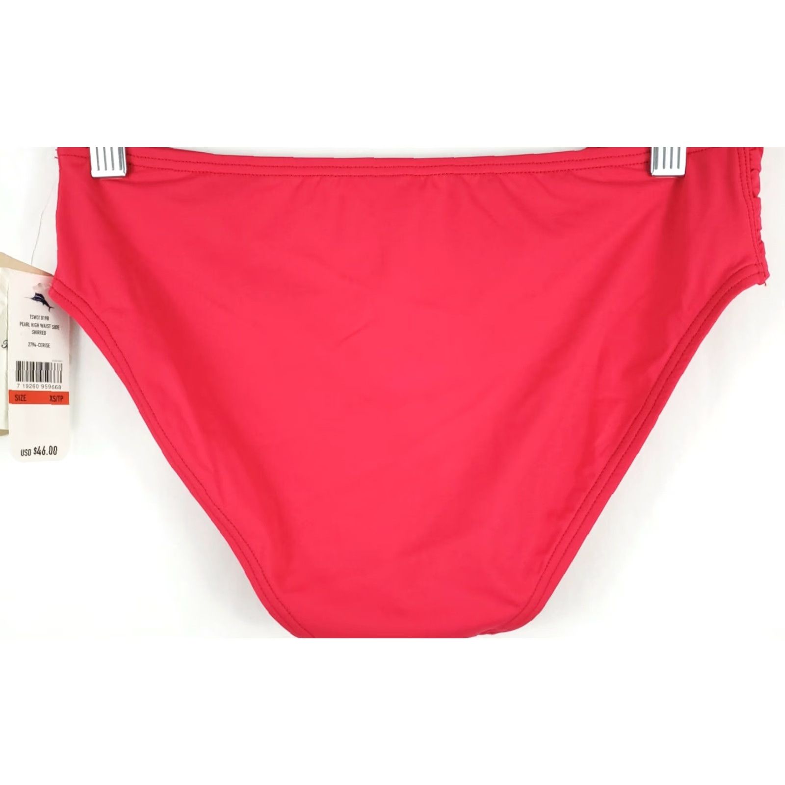 Tommy Bahama TOMMY BAHAMA High-Waisted Bikini Bottom Womens XS Pink Solid Swimwear New Size 26" / US 2 / IT 38 - 2 Thumbnail