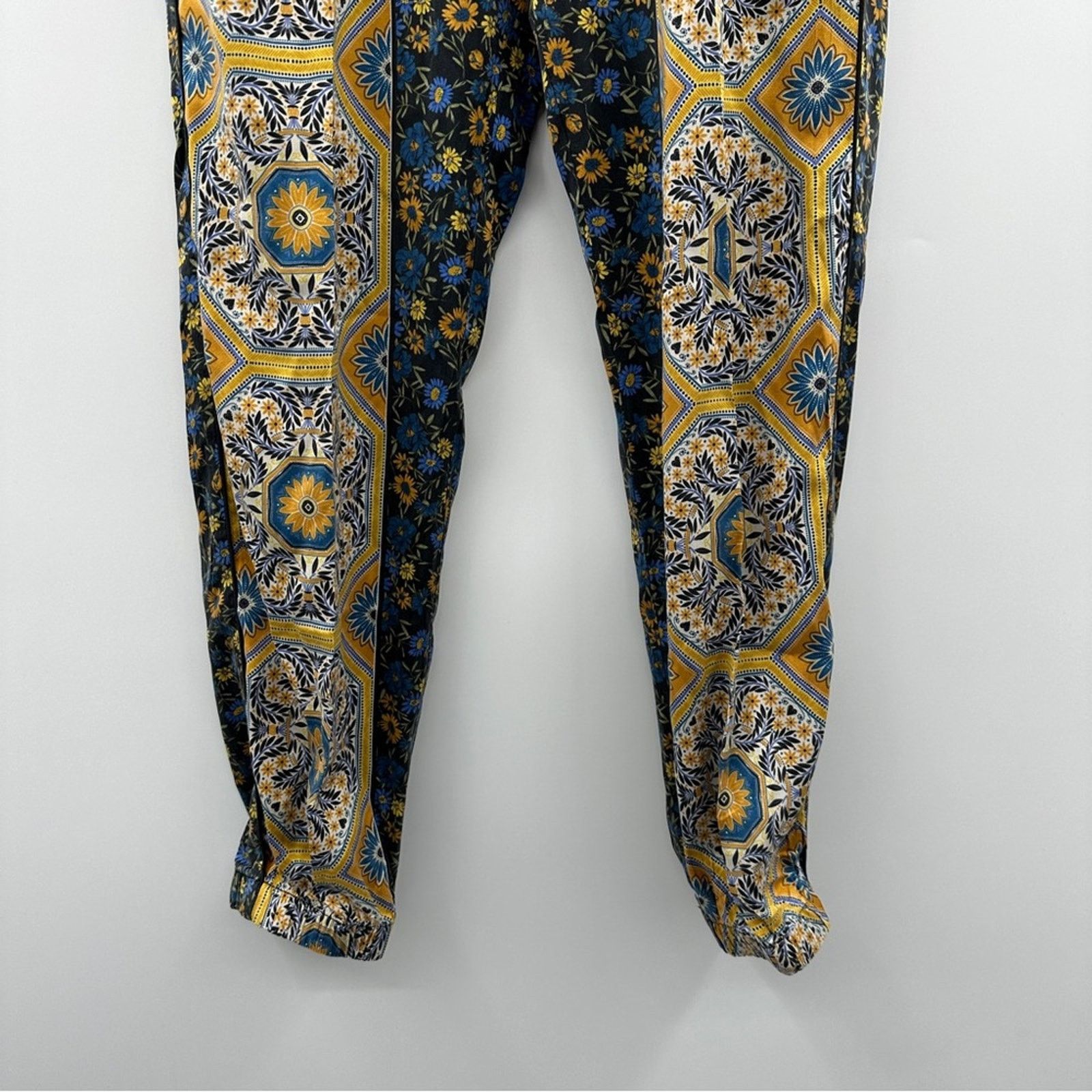Johnny Was Johnny Was Silk Blend Floral Paisley Drawstring Pants Sz S Size 27" / US 4 / IT 40 - 3 Thumbnail