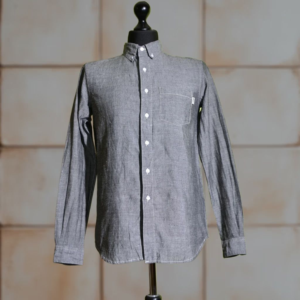 Deus Ex Machina DEUS Shirt Long Sleeve Button-Up Size S Grey Mens Athletic Collared Cotton DEUS ex Machina Size US S / EU 44-46 / 1 - 1 Thumbnail