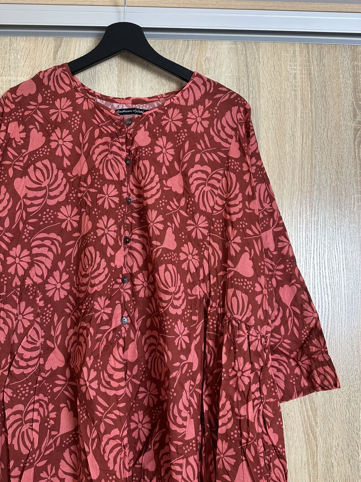 Gudrun Sjoden 🔥 Vintage Gudrun Sjoden Floral Boho Midi Dress Art Print Y2K Size XXL / US 16-18 / IT 52-54 - 2 Thumbnail