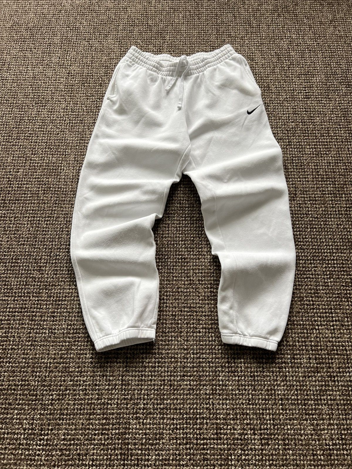 Nike Vintage Nike White Sweatpants Mens Cotton Pants Y2K Size US 34 / EU 50 - 3 Thumbnail