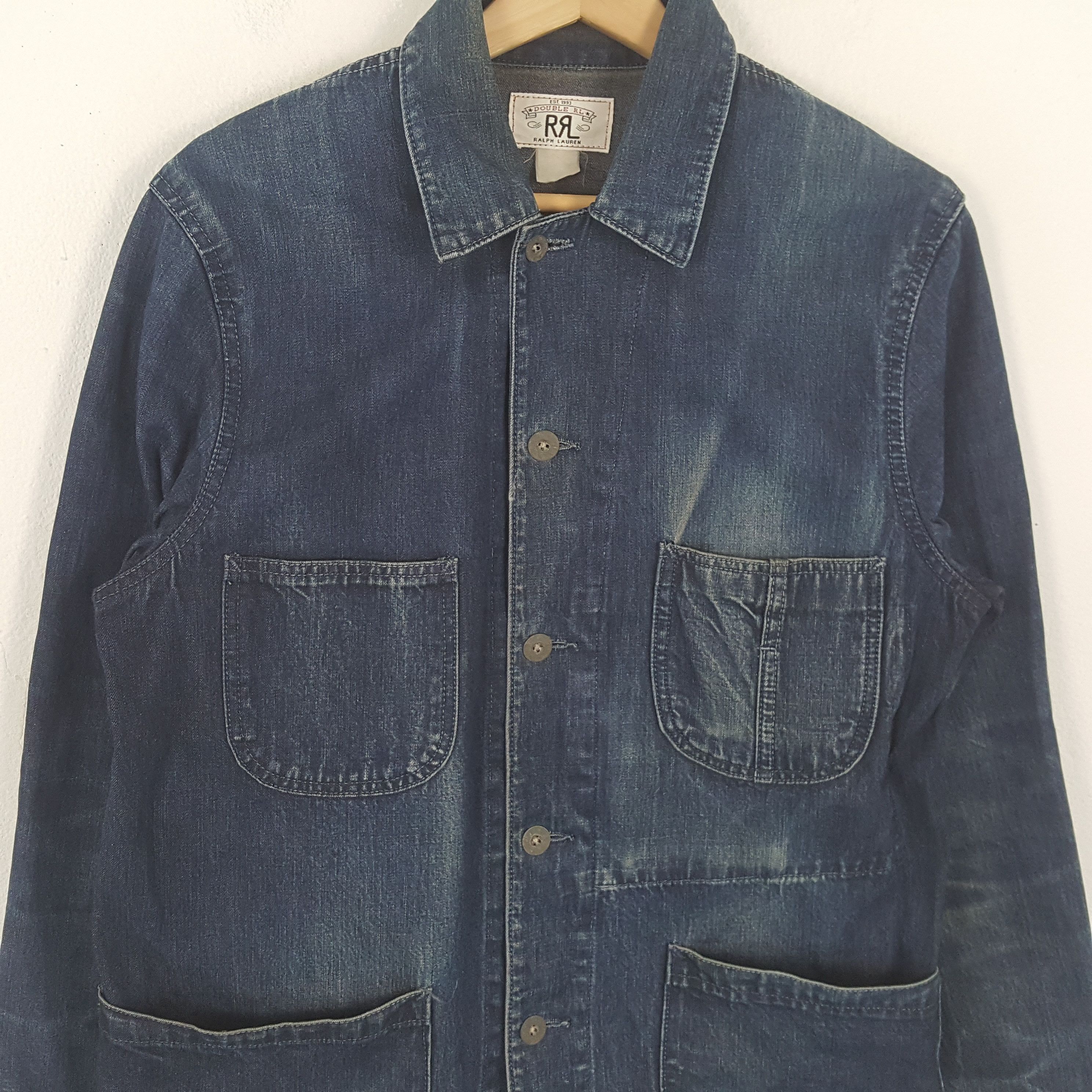 Polo Ralph Lauren Vintage RRL Ralph Lauren Rare Design Denim Jacket Size US S / EU 44-46 / 1 - 2 Thumbnail