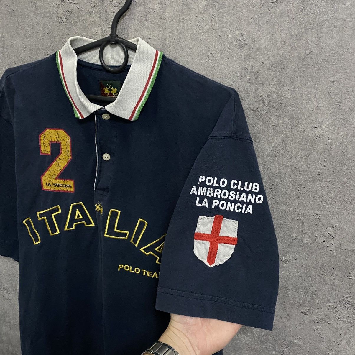 La Martina Vintage La Martina Italia Polo Team Polo T Shirt Rugby Size US XL / EU 56 / 4 - 6 Thumbnail