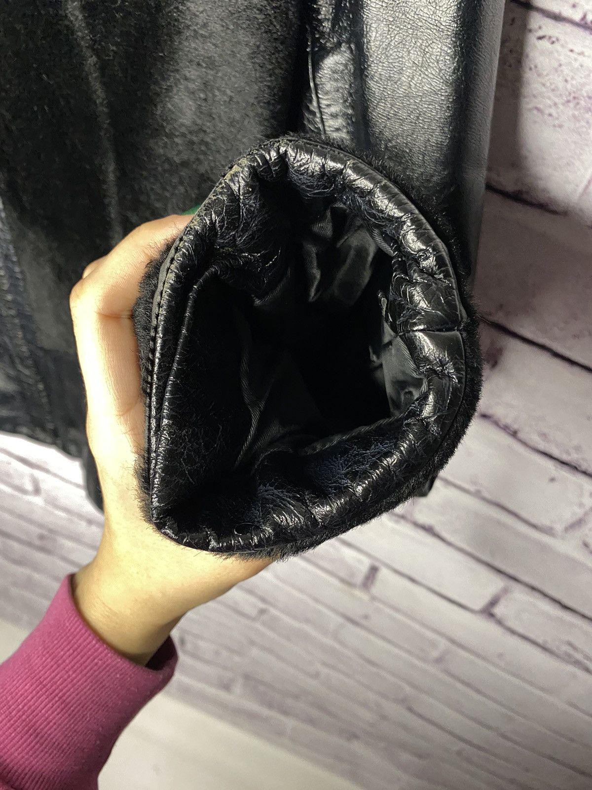 Vintage women's genuine sheepskin coat with fur vintage Size S / US 4 / IT 40 - 7 Thumbnail