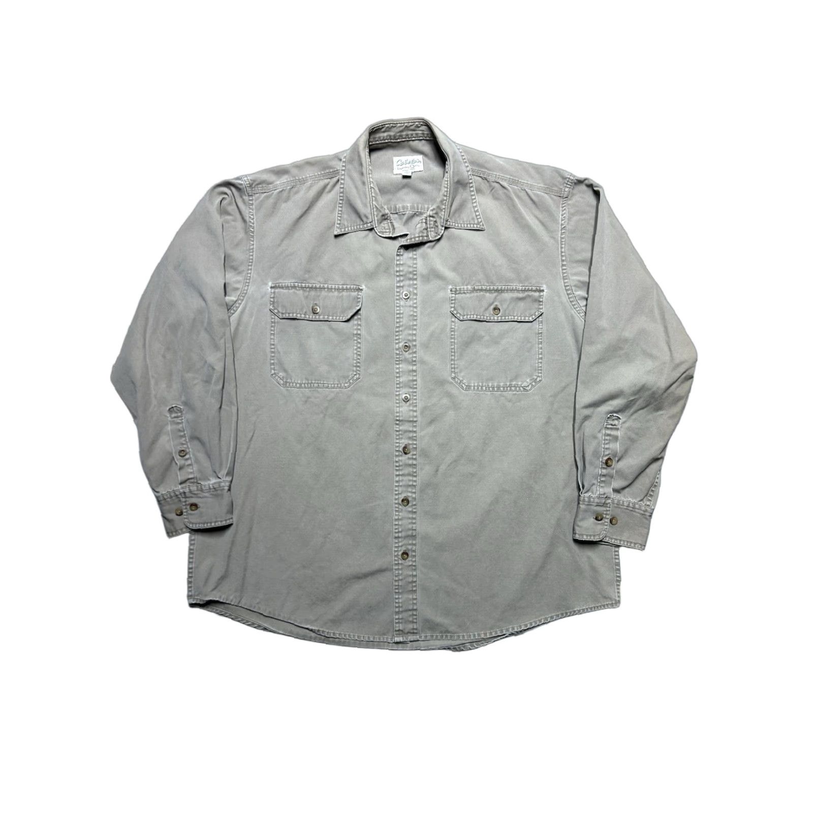 Vintage VINTAGE Cabela's Button-Up Shirt Long Sleeve Canvas Gray Outdoor XL Tall Mens Size US XL / EU 56 / 4 - 1 Thumbnail