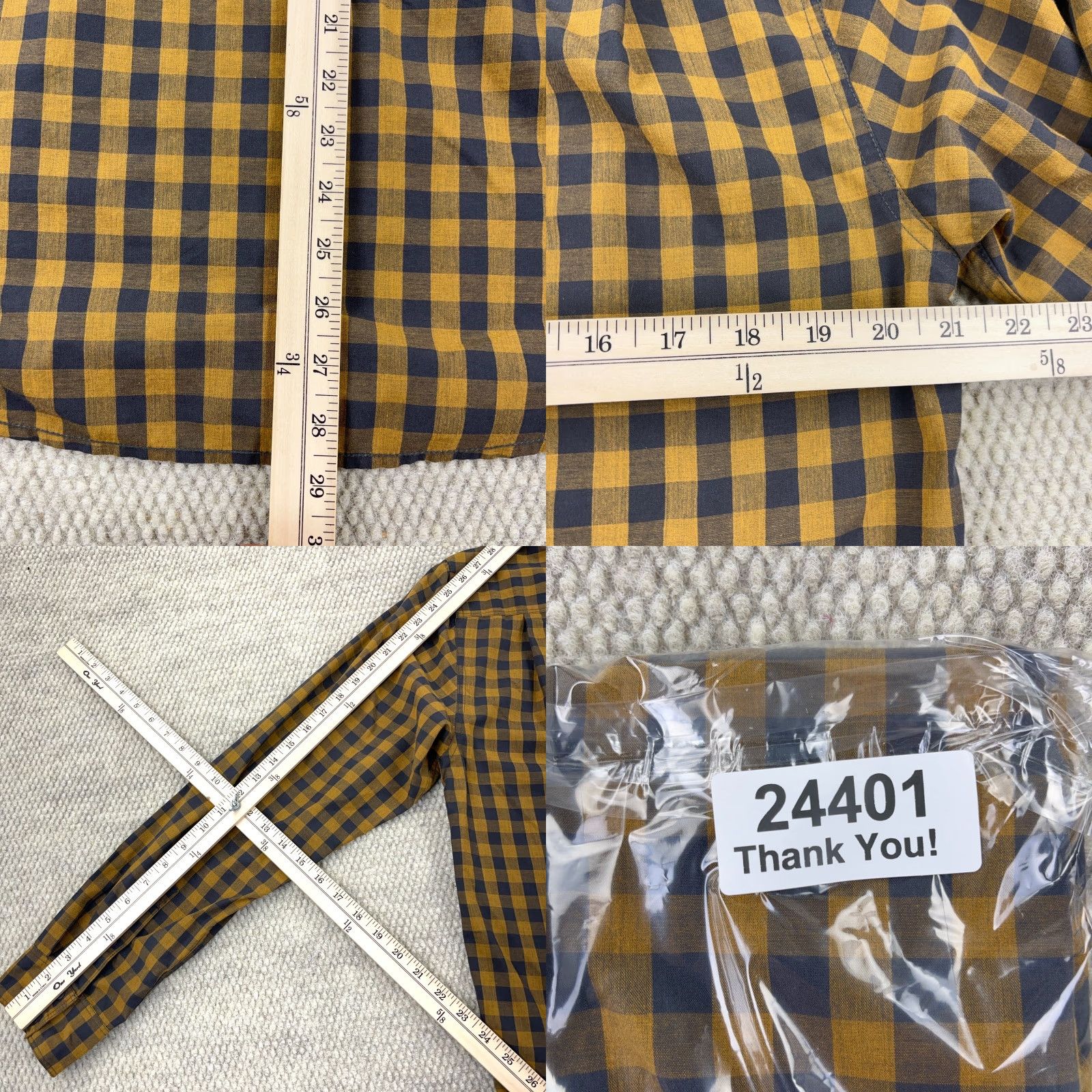 The North Face The North Face Shirt Men Medium Orange Gray Plaid Snap Button Up Hiking Camp Size US M / EU 48-50 / 2 - 8 Thumbnail