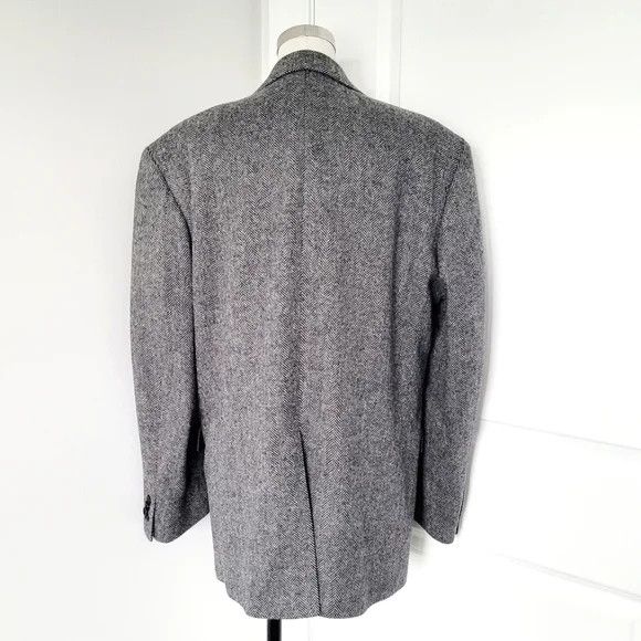 Lands' End Tweed Wool Single-Breasted Blazer Fall Office Travel Winter Size 40R - 5 Thumbnail
