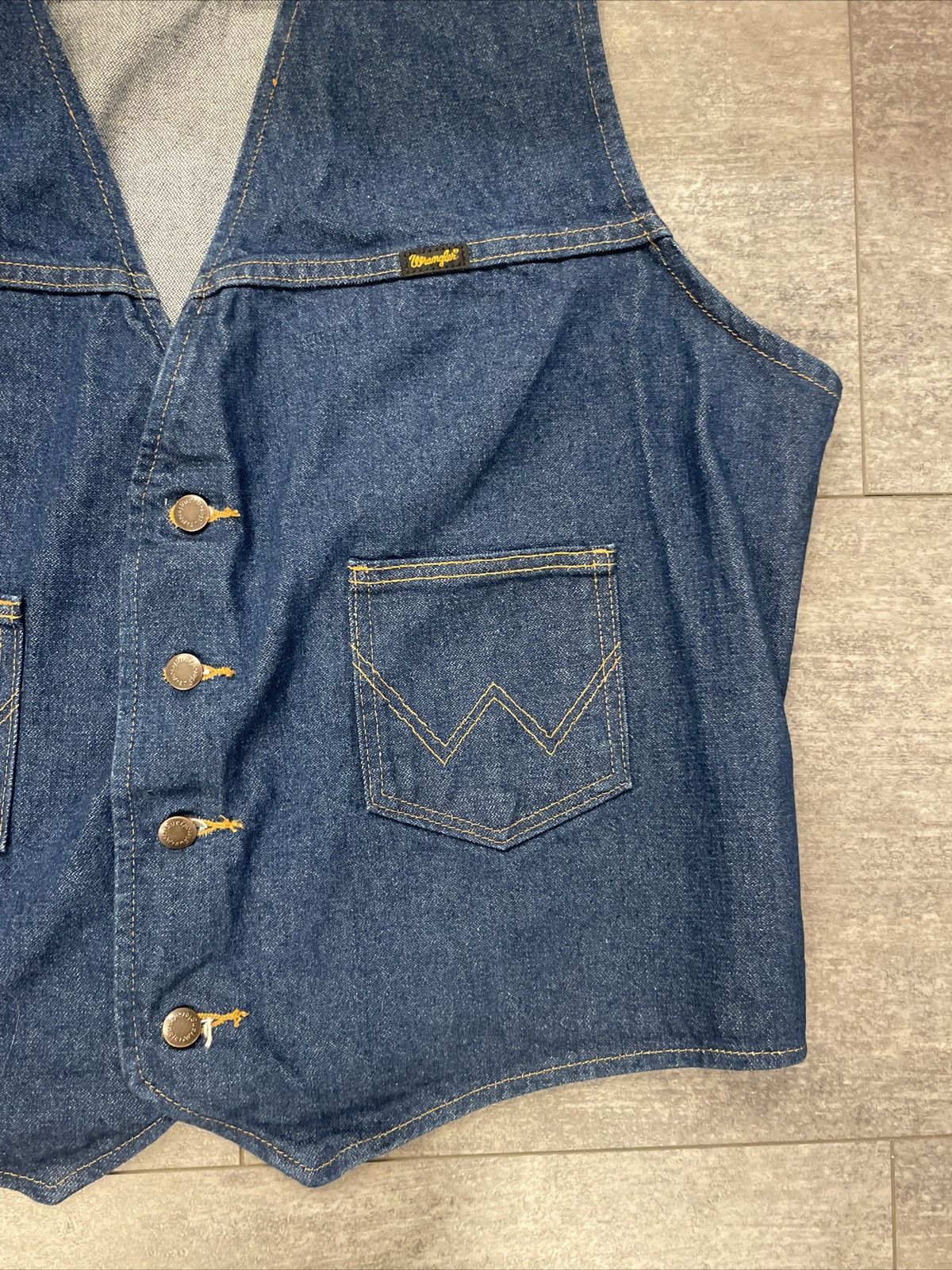 Wrangler Wrangler Western Jacket Denim Vest Size US XL / EU 56 / 4 - 2 Thumbnail