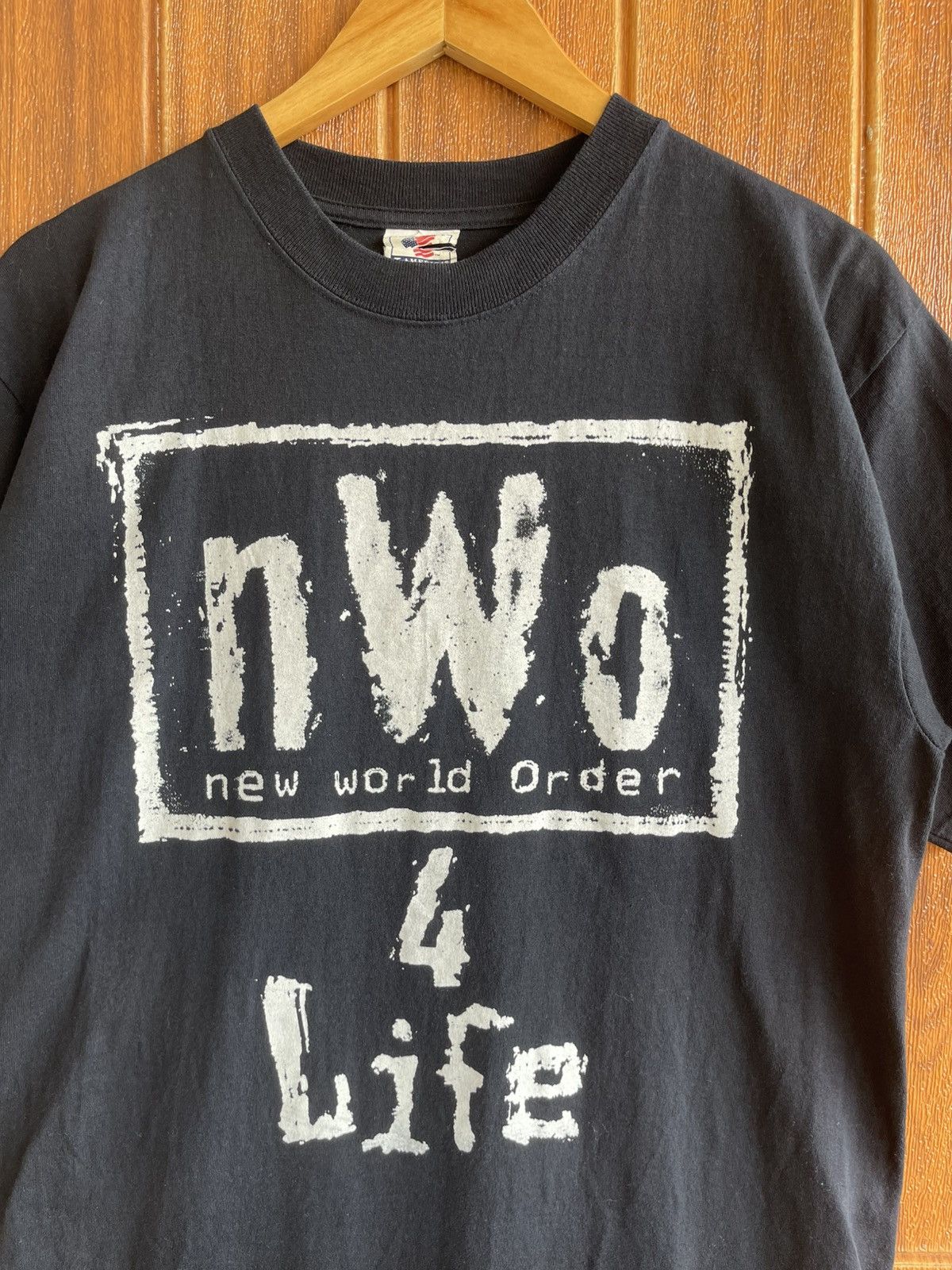 WCW/nWo Vintage’90s🔥New World Order🔥4 Life Wrestling Black Tee Size US L / EU 52-54 / 3 - 2 Thumbnail