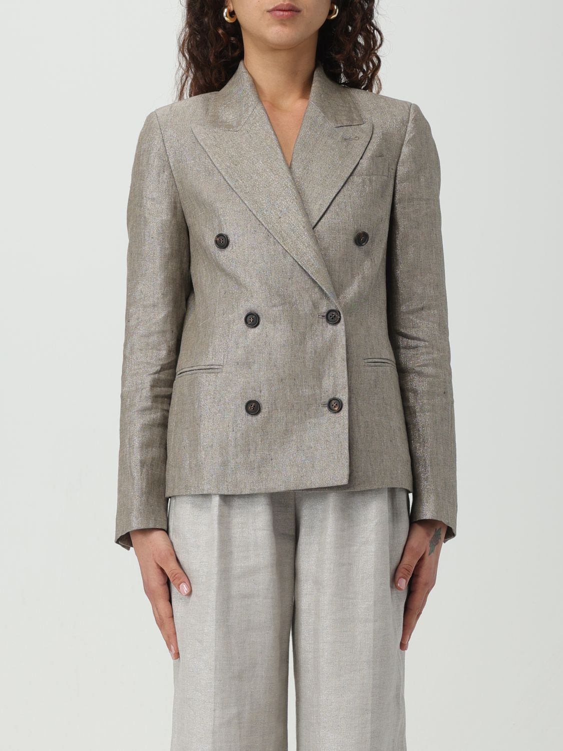 image of Brunello Cucinelli Jacket Woman Brown, Women's (Size Medium)