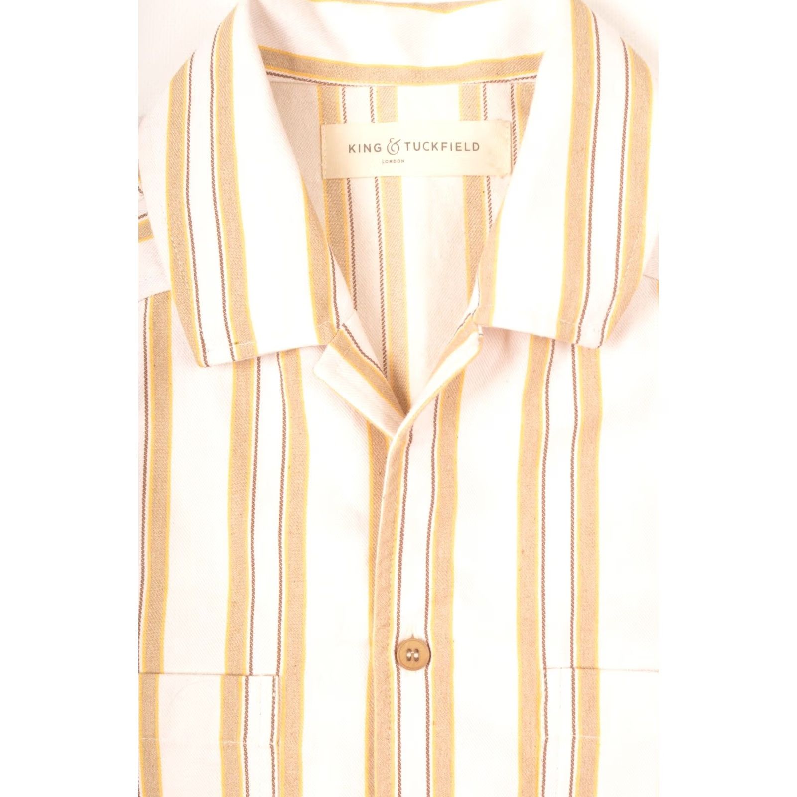 King & Tuckfield King & Tuckfield London Striped Short Sleeve Button Shirt Size S Mens Multicolor Shirt Size US S / EU 44-46 / 1 - 2 Thumbnail