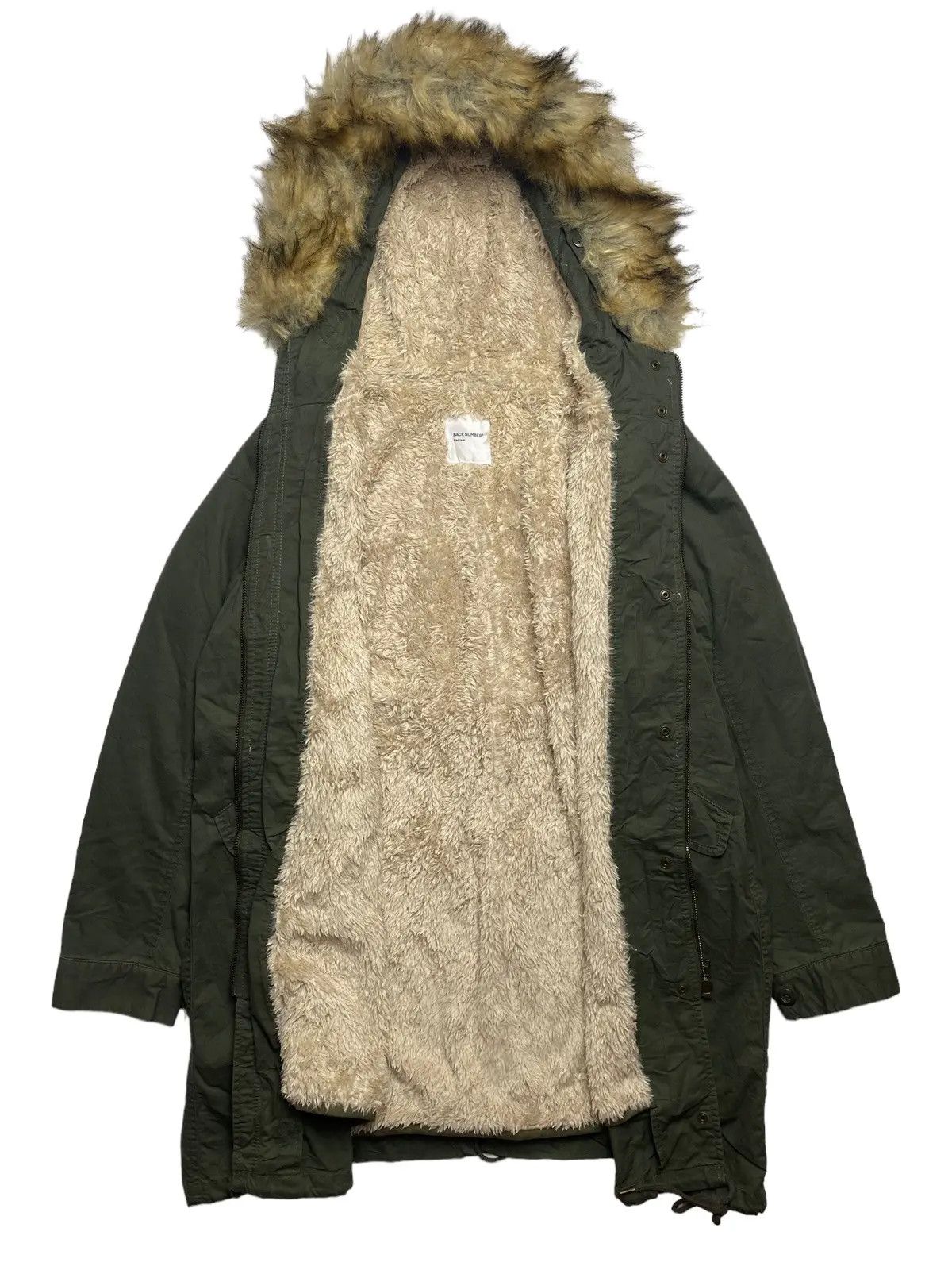 Japanese Brand BackNumber Fur Hoodie Parka Jacket Size US M / EU 48-50 / 2 - 3 Thumbnail