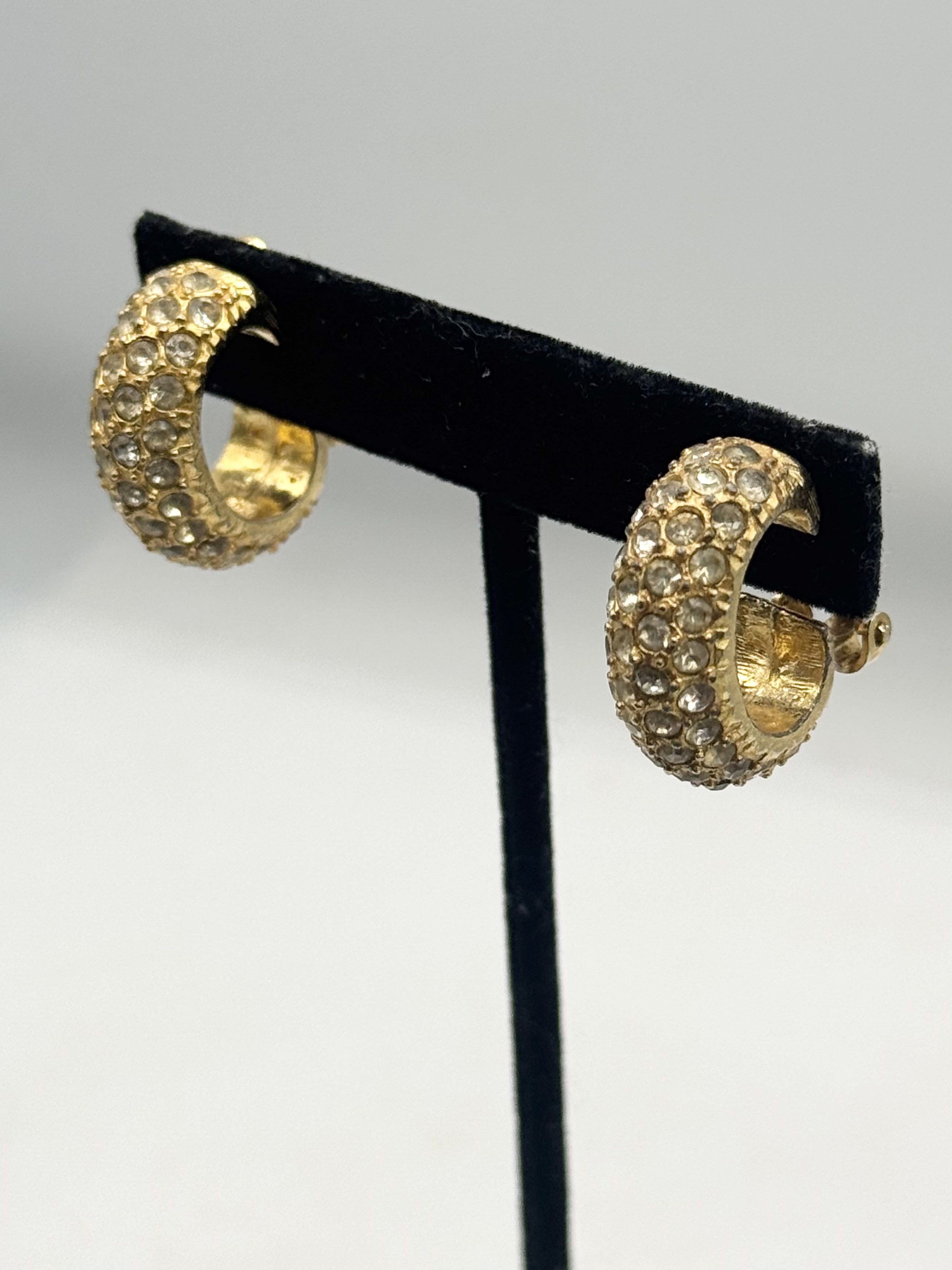 Kenneth Jay Lane Vintage Kenneth Lane Rhinestone Hoop Earrings Size ONE SIZE - 2 Thumbnail