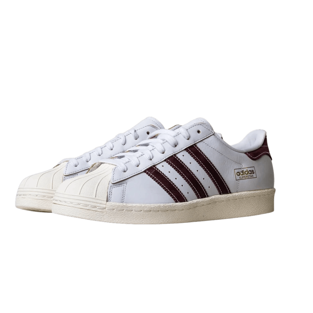 Adidas o1mle0426 Unisex Superstar 80 Low-Top Sneakers in White/Red Size US 6.5 / EU 39-40 - 3 Thumbnail