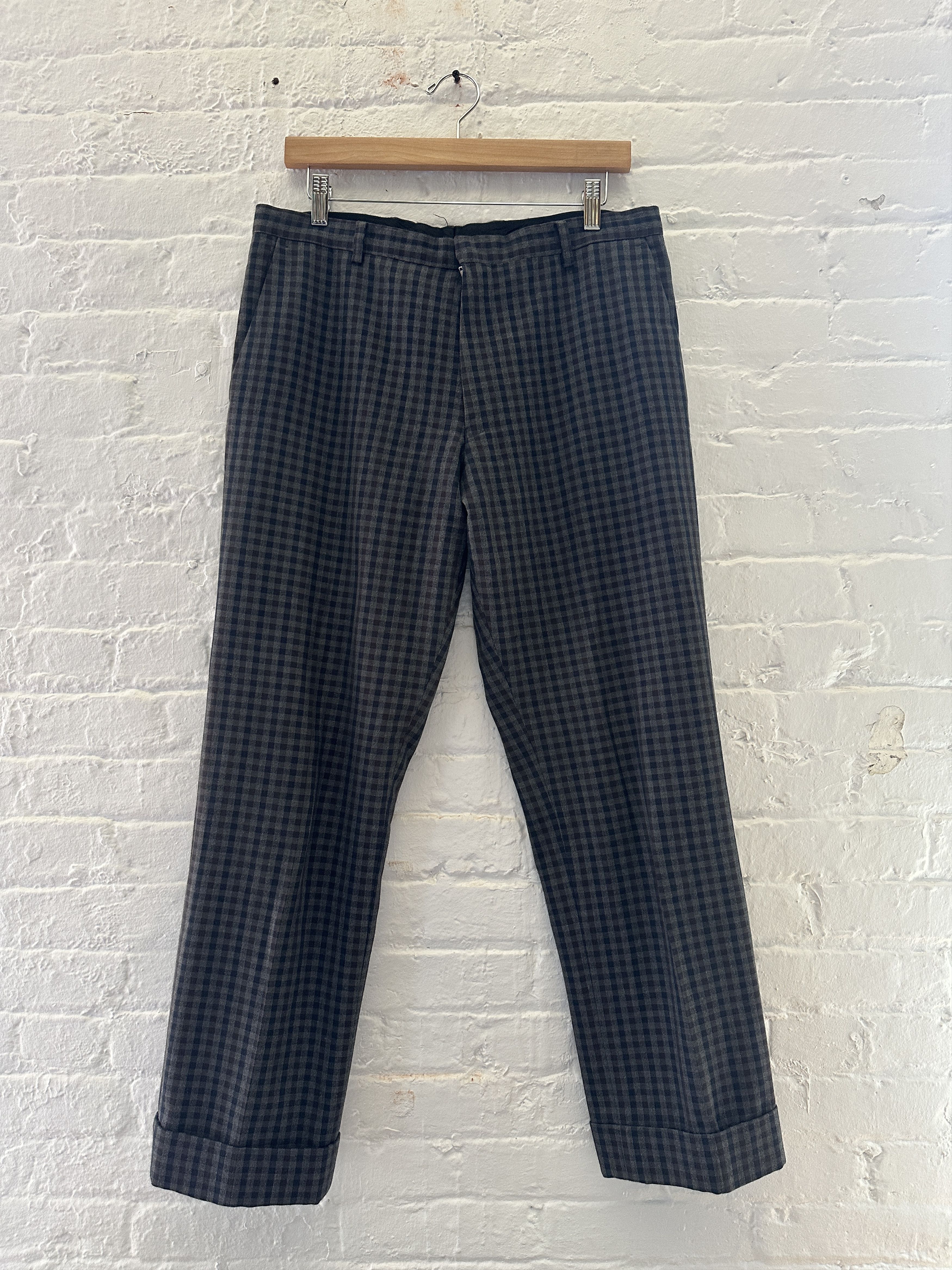 パンツ Dries Van Noten PANTS WITH CHECK PATTERN (010901 9048701) DRIES VAN NOTEN Checked wool straight-leg pants | NET-A-PORTER