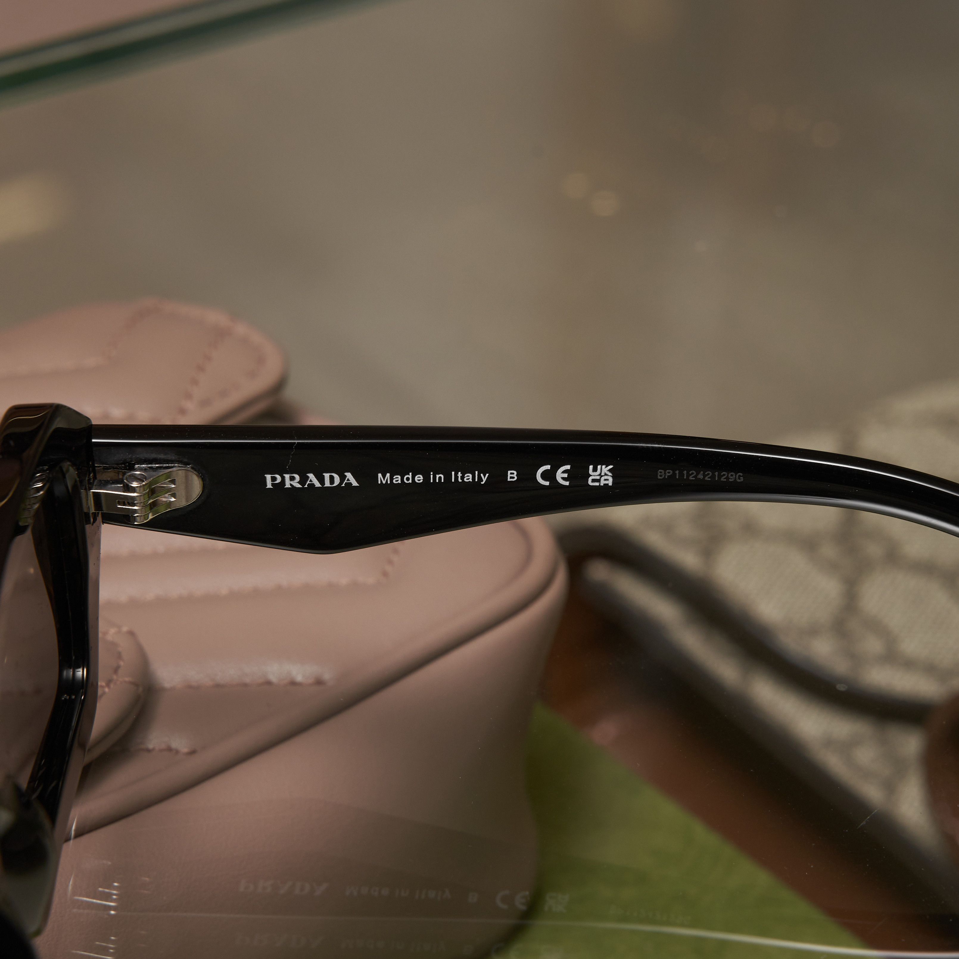 Prada PRADA A12S 16K08Z Sunglasses BLACK Size ONE SIZE - 6 Thumbnail