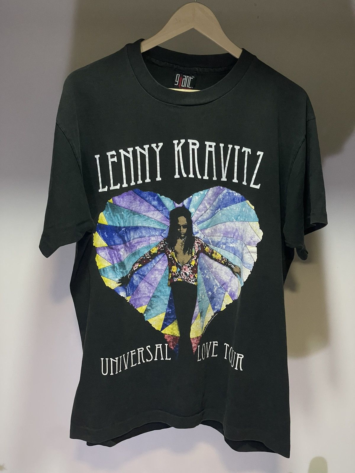 image of Lenny Kravitz Vintage Tee 1993 in Black, Men's (Size XL)